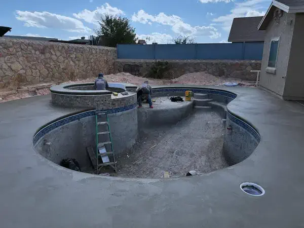 pool under construction